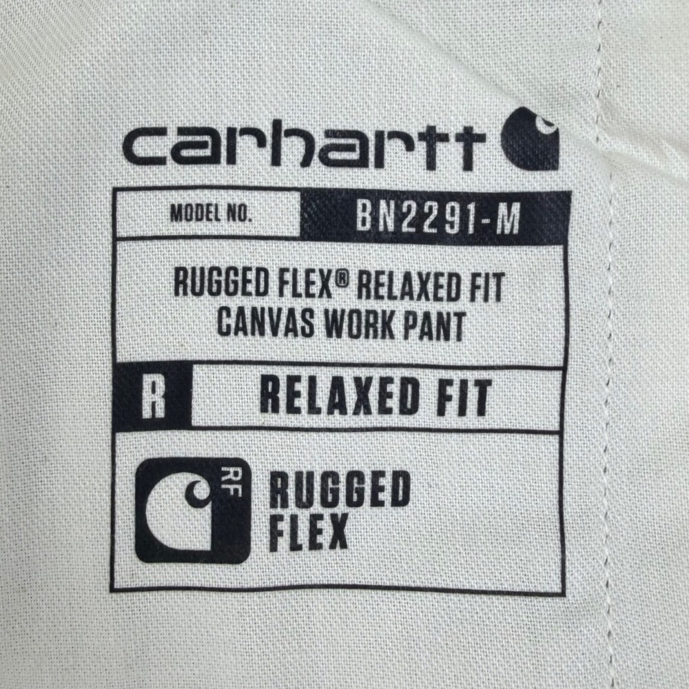 Carhartt Rugged Flex Relaxed Fit Canvas Work Pants Men 38x34 BN2291-M Tan NWT‎ - Picture 9 of 15